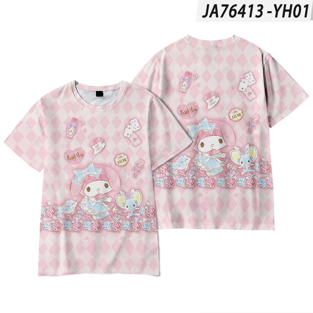 Áo Thun My Melody 3D Cosplay cho Bé Gái và Người Lớn, Kích Thước Plus
