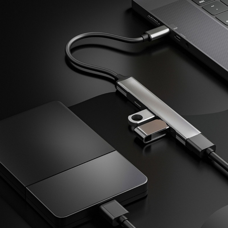 [3C] Bộ chia USB 4 cổng USB USB HUB USB3 0 USB2 0 Bộ chuyển đổi TypeC cho điện thoại Chuột máy tính bảng