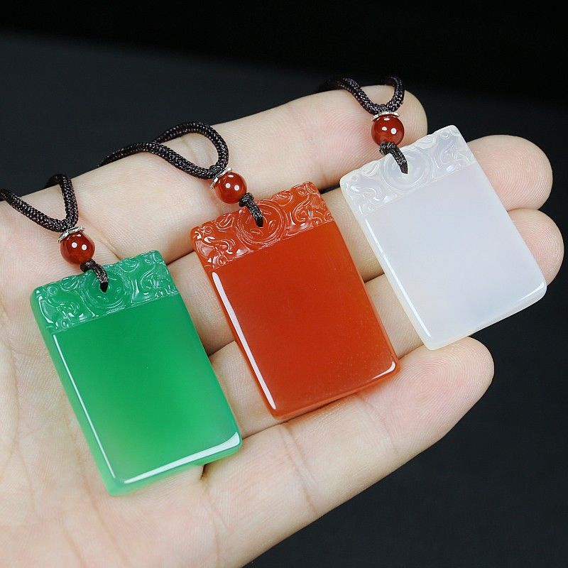Dây Chuyền Mã Não Tự Nhiên An Toàn Không Có Kim Loại Thời Trang Cho Nam Và Nữ