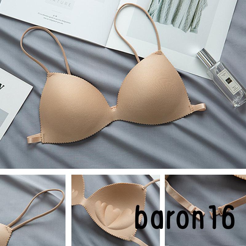 Áo Lót Cổ Chữ v Màu Trơn Có Đệm Ngực Cho Nữ