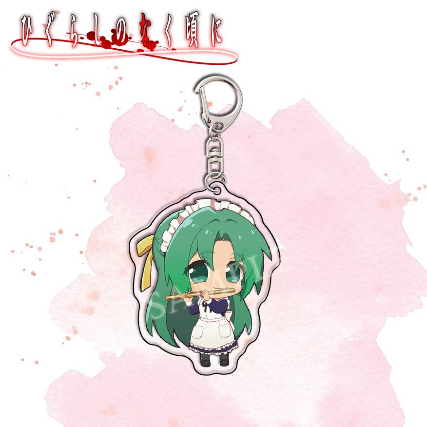 Móc khoá Anime Manga Higurashi No Naku Koro Ni Anime Ryuuguu Rena Hanyuu Furude Rika Acrylic phụ kiện trang trí cute