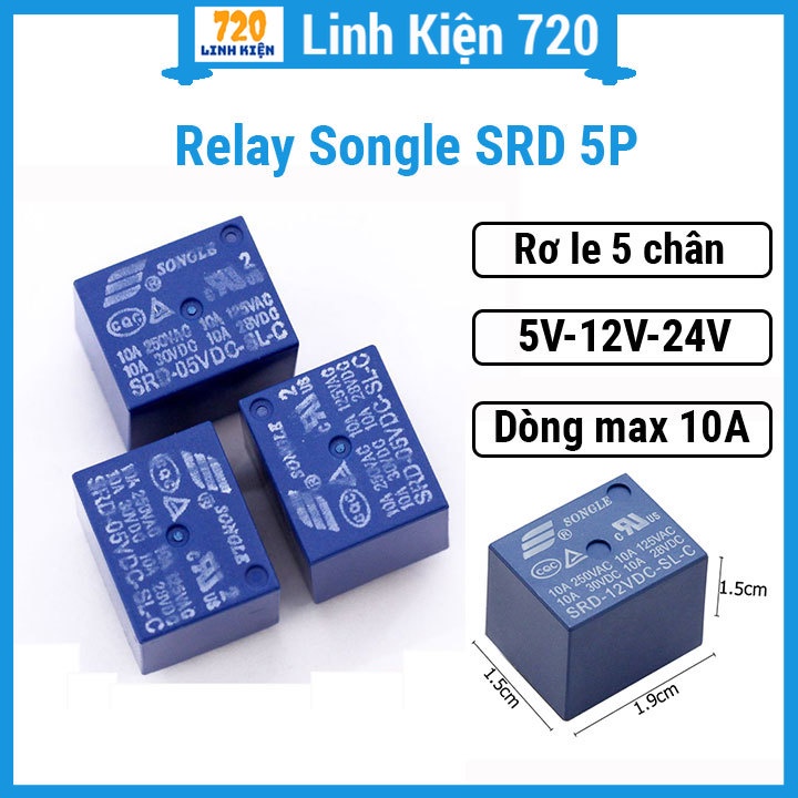 Linh kiện relay Songle SRD 5P 10A (1 chiếc) cực chất lượng | Shopee ...