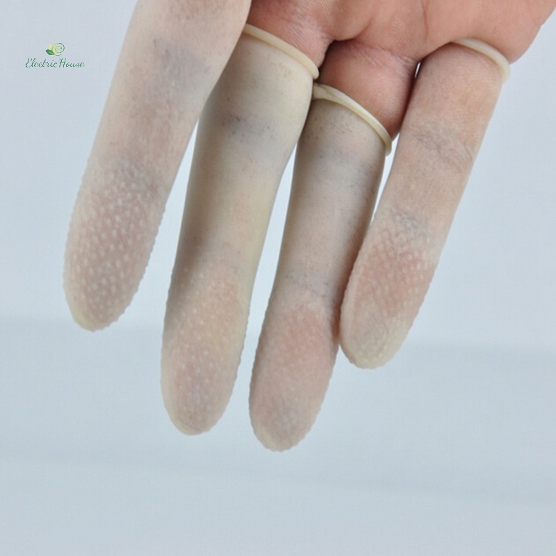 Set 100 Bao Tay Cao Su Tự Nhiên Dày Dặn Bảo Vệ Ngón Tay Khi Làm Móng