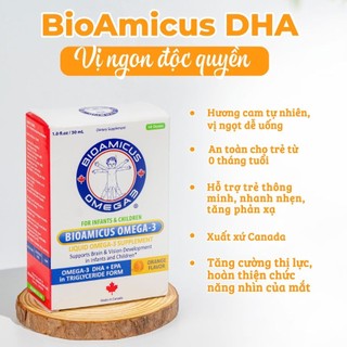 BioAmicus DHA 30mL - hỗ trợ trẻ sáng mắt, thông minh, nhanh nhẹn (Không quà)