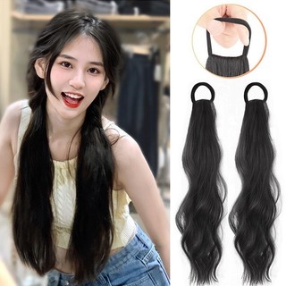 Tóc Giả Cột Chun Xoăn Tự Nhiên Dài 50cm (Giá 1 Bên), Tóc Giả Đuôi Ngựa Phong Cách Y2K HaminStore