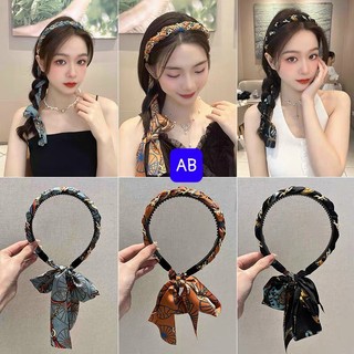 Cài phối buộc tóc ruy băng thắt nơ đính hạt kiểu Hàn Quốc dễ thương
