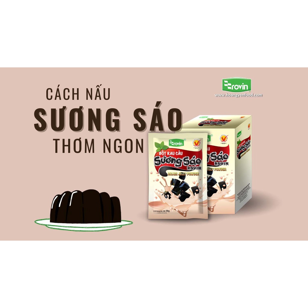 [1 GÓI] Bột sương sáo đen, bột rau câu dẻo, bột rau câu giòn, bột rau câu dừa Hoàng Yến