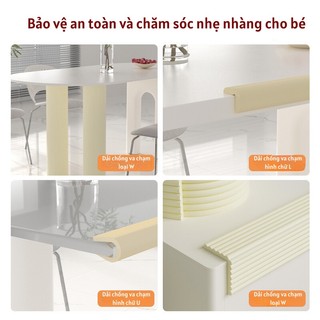 Cuộn Xốp Bọc Cạnh Bàn Ghế An Toàn BUNNIES HOUSE, Dây Cao Su Dày Dặn, 2 Loại L-W, Nhiều Màu Sắc