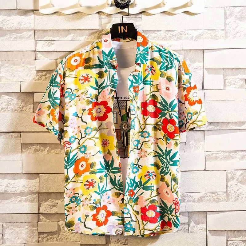 Áo Sơ Mi Nam Ngắn Tay In Hình Rồng 3d Thời Trang