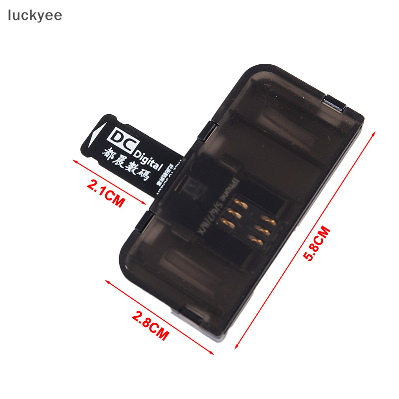 Luckyew Bộ chuyển đổi thẻ đọc SIM cho iPhone 5/6/7/8/X (Plug & Play)