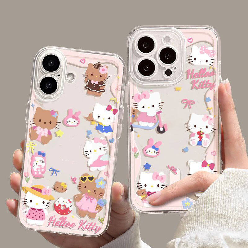 Ốp Điện Thoại Cho Samsung Galaxy A7 2018 A06 Note 10 Lite A81 10 Plus 20 Ultra J6 Plus J2 J7 Prime G530 M23 A72 A73 5G Vỏ Hello Kitty Hoạt Hình Dễ Thương Sanrio Angel Eyes