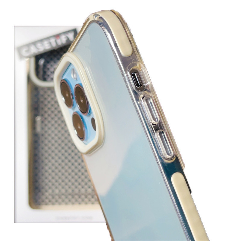 Ốp Lưng Cầu Vồng Dễ Thương CASETiFY IPhone Series Maillard kaki TPU Mềm Rõ Ràng Ốp Lưng Cho IPhone 16 15 14 13 12 11 Pro MAX 7 8 Plus X XS MAX XR MINI Hộp Quà Tặng Bao Bì