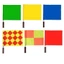 Cờ trọng tài DUSKGLOW, Cờ Linesman chuyên nghiệp nhiều màu, có tay cầm miếng bọt biển chống nước Phát hành cờ Bóng chuyền Đồ dùng bóng đá