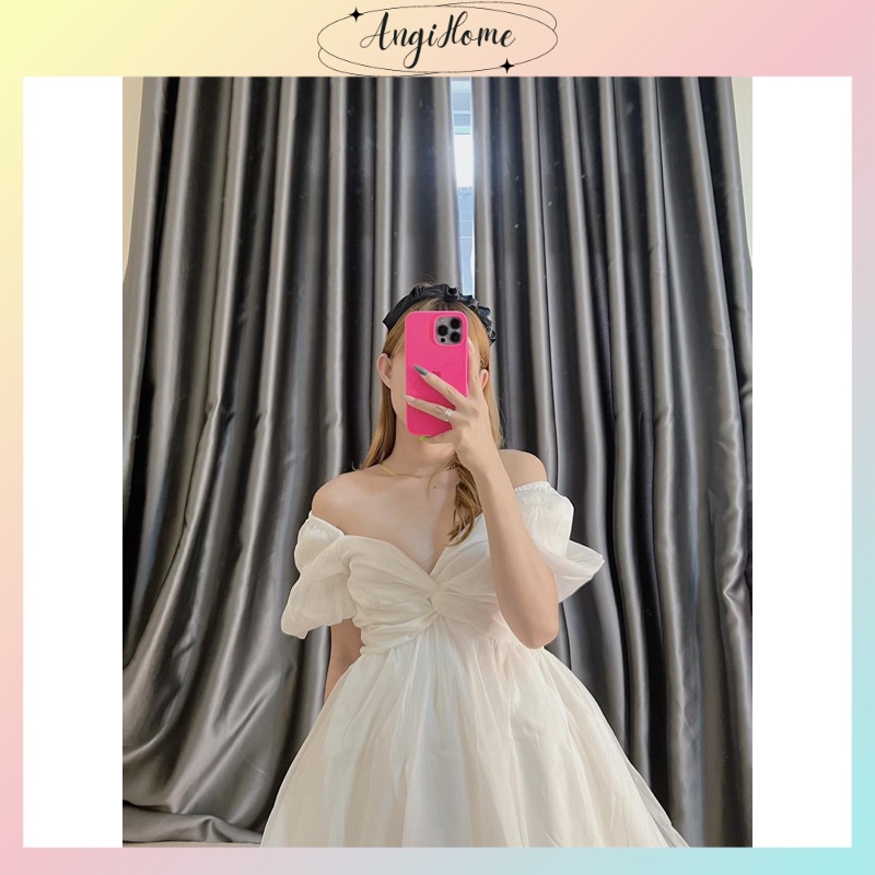 ĐẦM VOAN TƠ XOẮN NGỰC XOÈ PHỒNG 3 MÀU ANGI HOME
