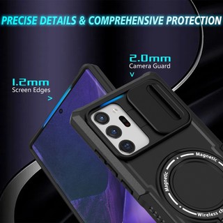 Bao Da Điện Thoại pc + tpu Dạng Trượt Có Giá Đỡ Nam Châm Cho samsung note 20 ultra Ốp