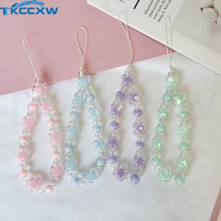 Dễ Thương Dây Đeo Điện Thoại acrylic Đính Hạt Ngọc Trai Chống Thất Lạc Nhiều Màu Sắc Xinh Xắn