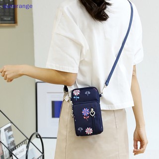 Qurange Vải Đeo Ngang Túi Dành Cho Nữ Nam Túi Xách Nhỏ Đeo Vai Túi Hàn Quốc Bé Gái Bé Trai Học Sinh Dây Kéo Túi Điện Thoại Ví ror