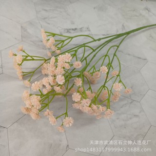 Cành hoa baby nhiều màu sắc cao60cm nhiều bông từ nhựa làm hoa cưới, trang trí nhà cửa