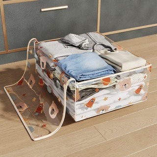 【in stock】 Túi đựng đồ NOOKSTORY, Dụng cụ sắp xếp quần áo chống thấm nước dung tích lớn, Túi chăn bông in hình ba chiều hộ gia đình