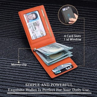 [Gzi1] Ví Da Thật Dáng Ôm Có Kẹp Tiền rfid Cho Nam