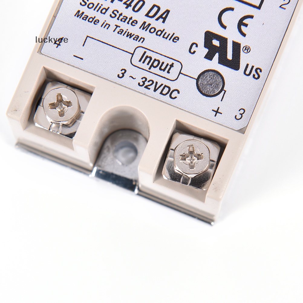 Luckyew Rơle trạng thái rắn công nghiệp SSR 40A có cờ bảo vệ SSR-40DA 40A điều khiển AC TQ