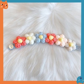 Chó Mèo Handmade Len Dệt Khăn Tình Yêu Hoa Nơ Trang Sức Dễ Thương Cổ Thú Cưng Trang Trí