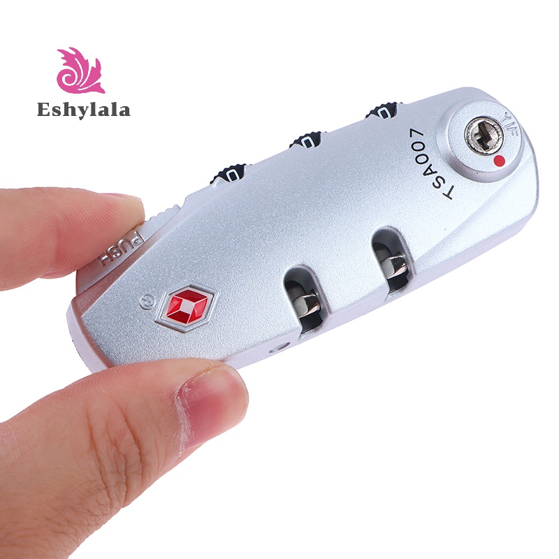 Công cụ bảo mật sáng tạo cho vali du lịch Hành lý Ổ khóa TSA màu đen di động Khóa kết hợp mật khẩu hải quan 3 chữ số [MỚI]