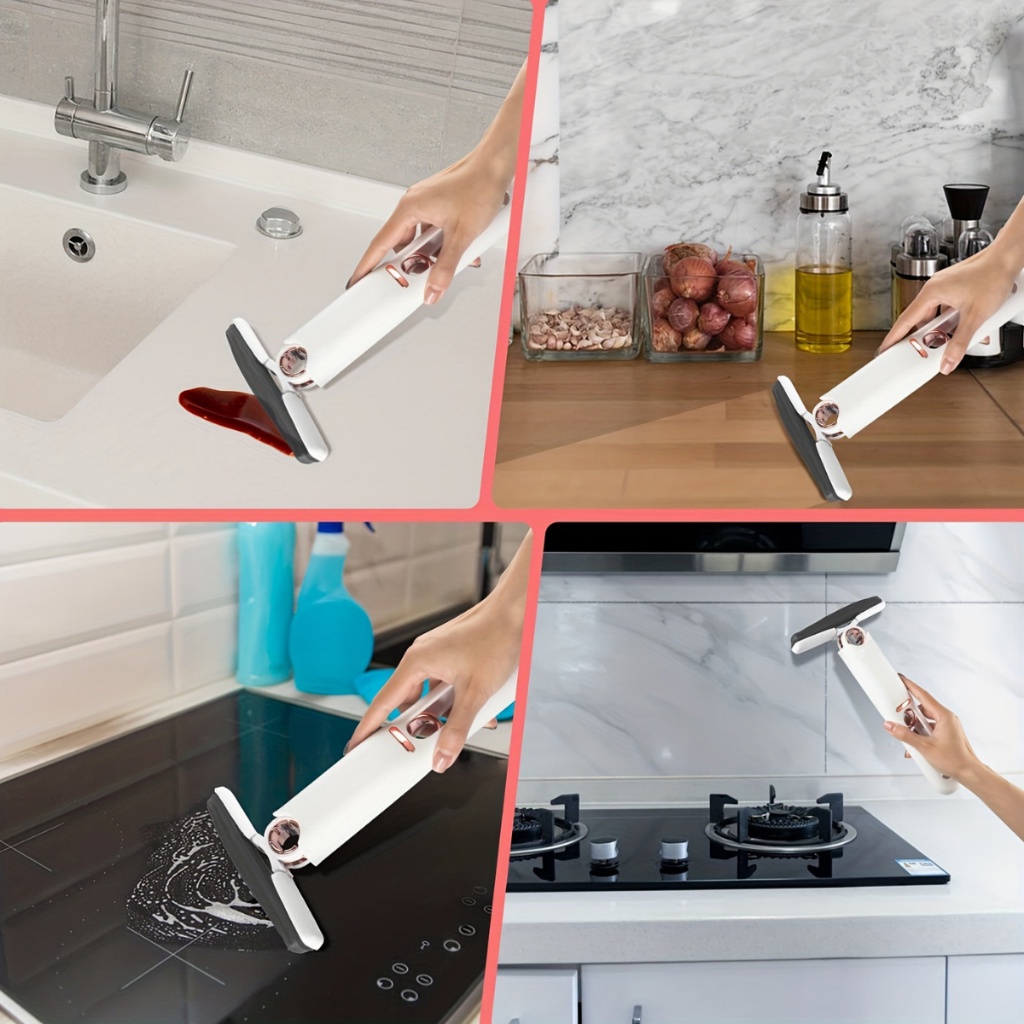Cây Lau Bếp Tự Vắt Mini Mop Đa Năng Dụng Cụ Lau Kính Oto Chổi Vệ Sinh Nhà Tắm Bàn Làm Vệc - Gia Dụng Anh Thu