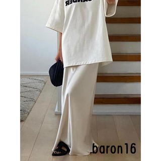 Chân Váy Dài Vải satin Co Giãn Phối Dây Rút Thời Trang Đường Phố Cho Nữ