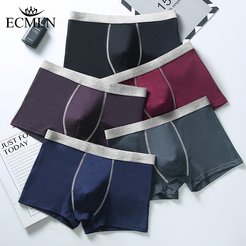 Mô tả Quần Lót boxer cotton Không Đường May Màu Sắc Đơn Giản Cho Nam Giới Có Size xl-4xl - 1