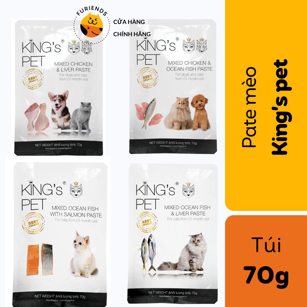 [HOẢ TỐC] Pate King's Pet Gói 70g Siêu Cá Siêu Thịt - Furiends Official