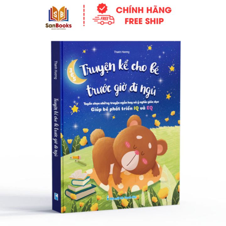 Ảnh Sách - 365 Truyện Kể Cho Bé Trước Giờ Đi Ngủ - Phát Triển IQ và EQ Cho Bé từ 2 tuổi - Sanbooks 1