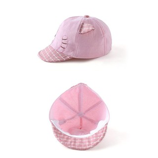 Mũ HOBBYIN Bé Trai Grils, Mũ Bóng Chày Cotton Mềm Mại Cho Bé, Họa Tiết Mèo Hoạt Hình Hàn Quốc 6-36 Tháng Trẻ Em Đạt Đỉnh Mũ
