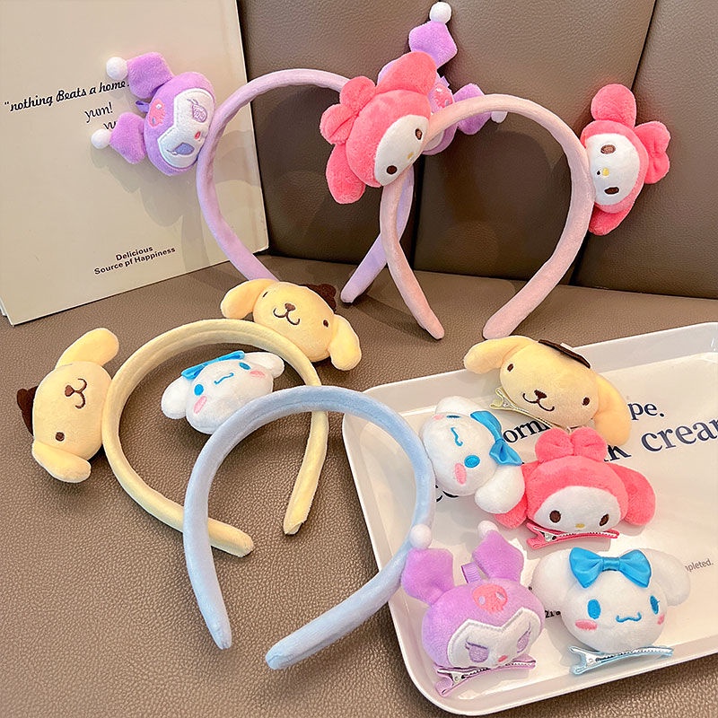 Bờm Tóc,Băng Đô Cài Tóc Hoạt Hình Sanrio/Melody/Kuromi/Cinnamoroll/Pompom Đáng Yêu Phụ Kiện Tóc Empoli