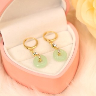 Khuyên Tai Dáng Dài Có Khóa An Toàn Thiết Kế Cung Điện Trung Hoa Đơn Giản Phong Cách retro Mới