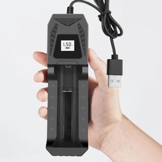 Bộ sạc pin Lithium FURNICLICK 18650, sạc nhanh USB, đế sạc pin LCD 1/2 khe đa năng
