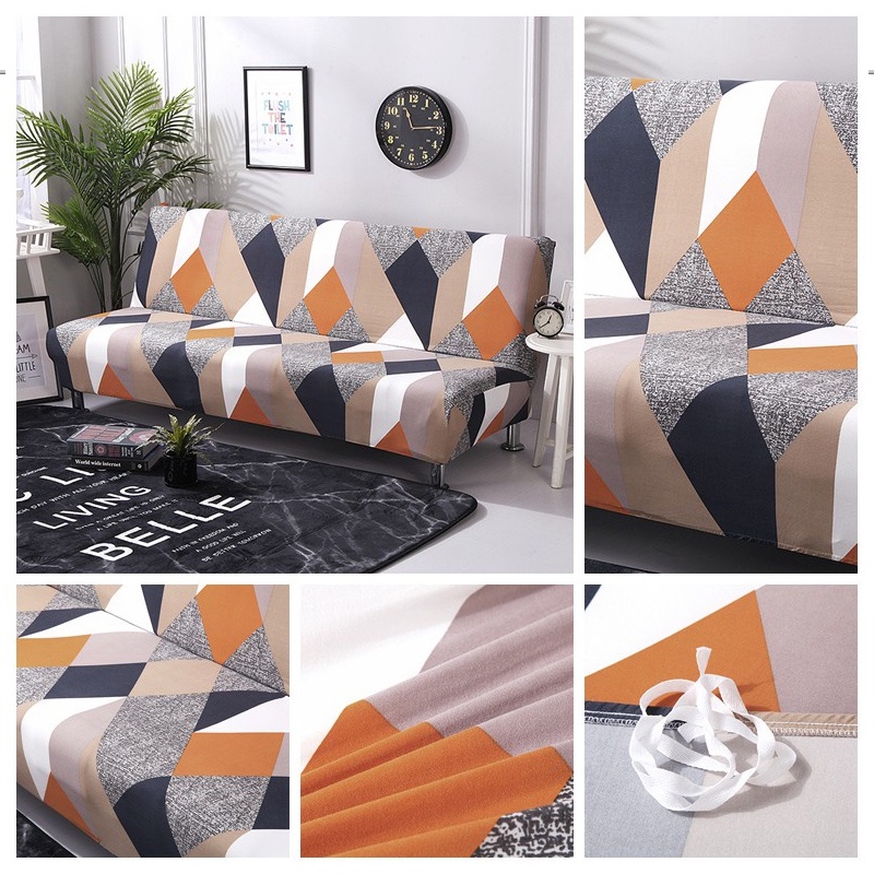 Vải Bọc Ghế Sofa Giường, Chỗ Bọc Sofa Bed Ngồi Không Tay Vịn Co Giãn Thoải Mái Giặt Được Bọc Sofa