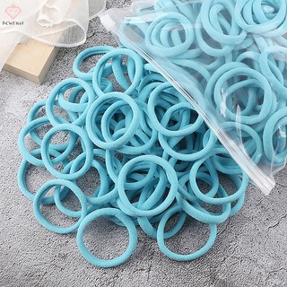 Set 50 Dây Buộc Tóc Co Giãn 4cm Màu Trơn Đơn Giản Cho Nữ