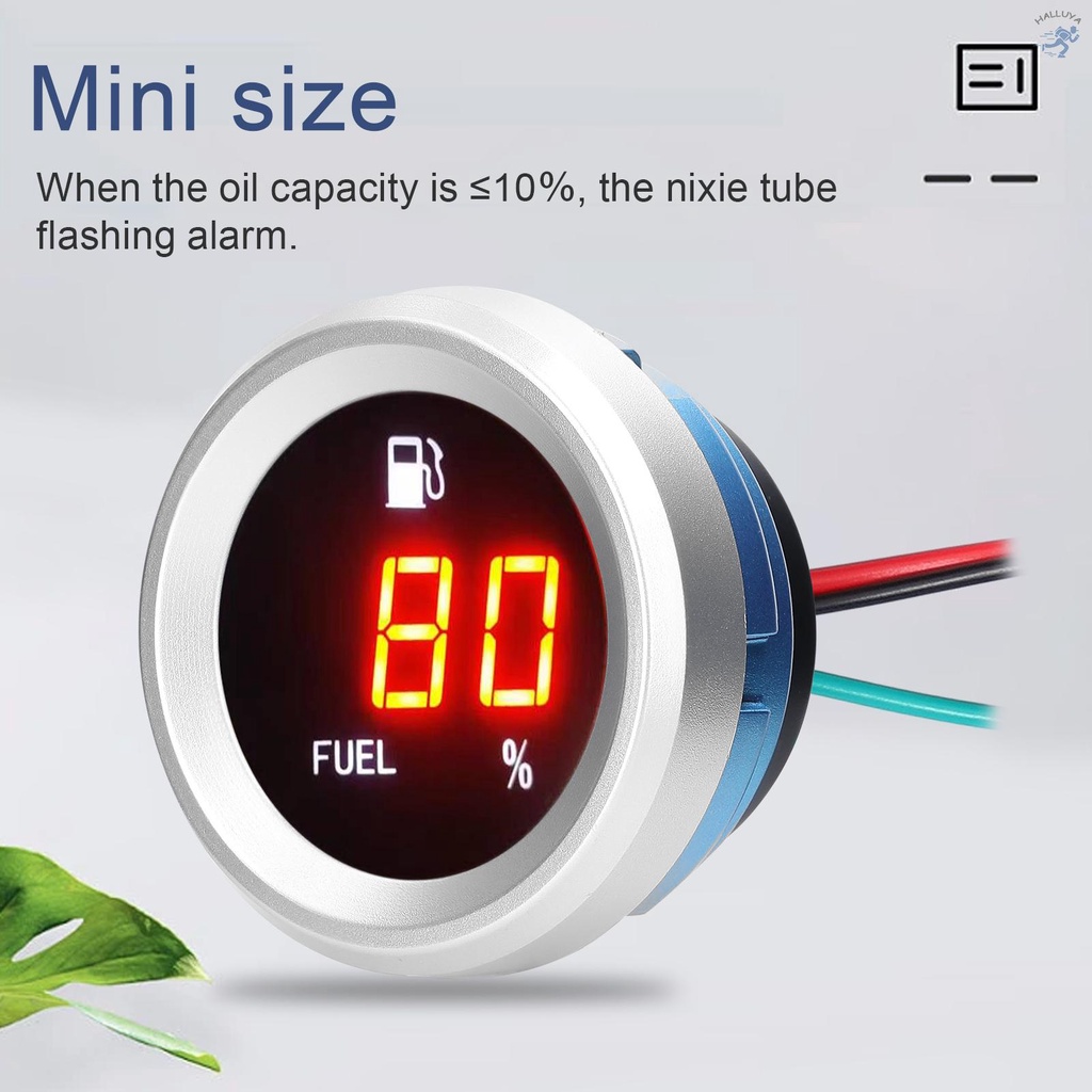 Đồng Hồ Đo Mức Nhiên Liệu Kỹ Thuật Số 9-35V Cho Xe Hơi / Xe Máy Hall-109