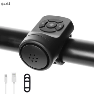 Sừng Điện Đen ABS USB Sạc Đi Xe Đạp Loa Vòng Phụ Kiện Xe Đạp Tay Cầm Lớn Vòng Báo Động Boutique