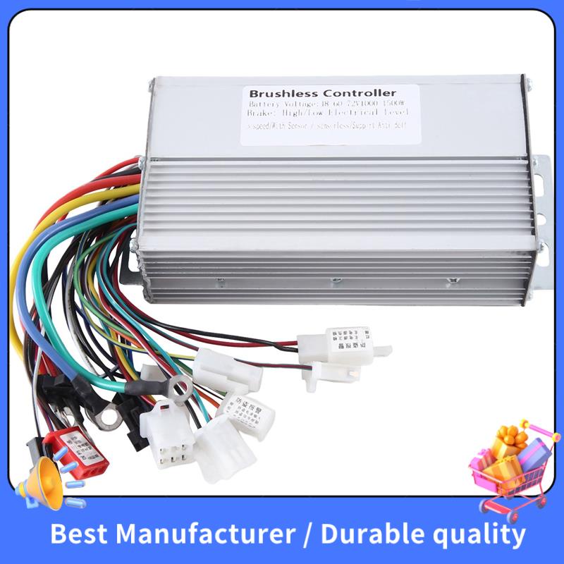 1 Bộ Điều Khiển Điện Tử Không Chổi Than 48V 60V 64V 72V 1000W 1500W 12 Chế Độ Kép