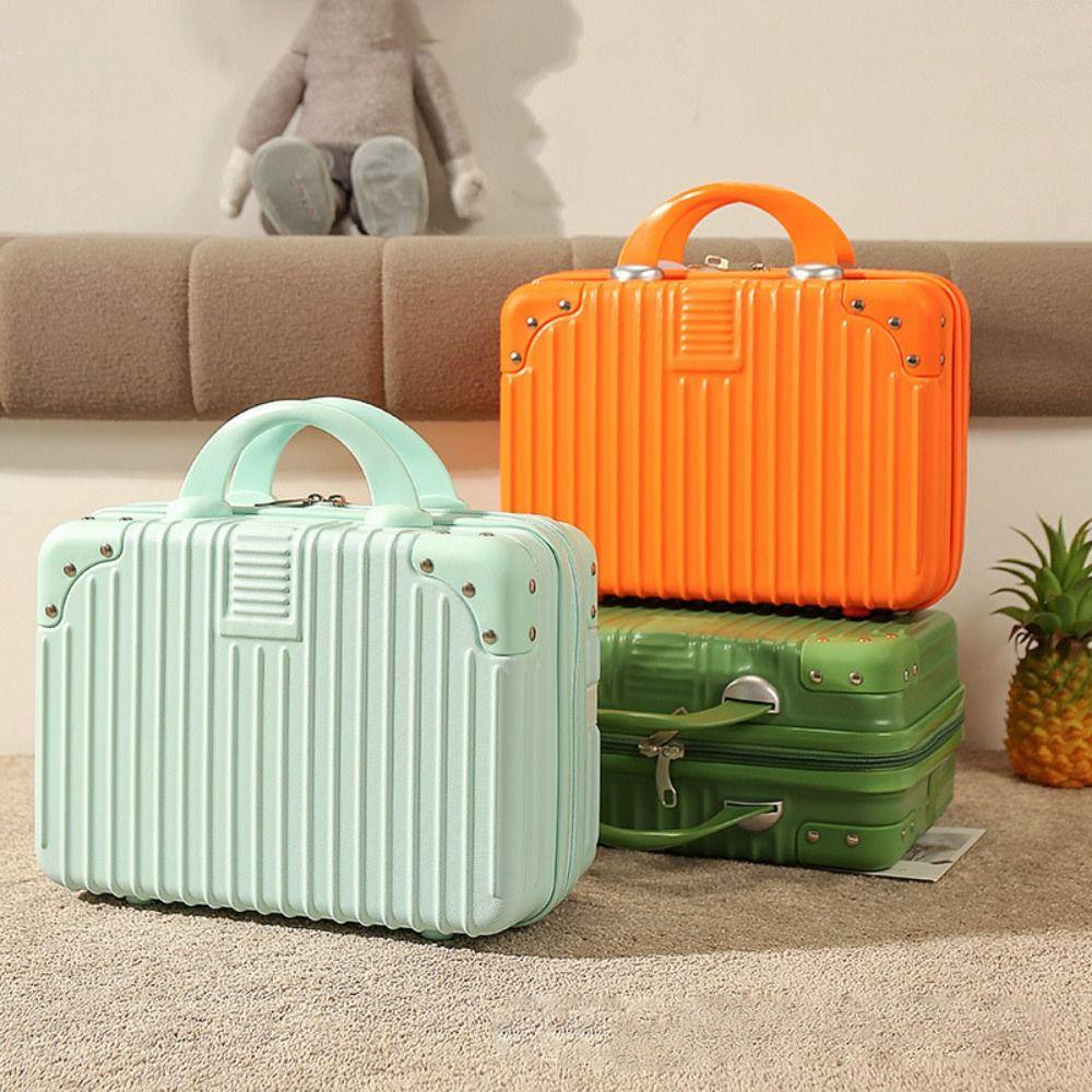 HOBBYIN Vali du lịch HOBBYIN, Hộp mỹ phẩm du lịch Mini, Dụng cụ sắp xếp bán hàng hấp dẫn Trang điểm tay 14 inch dành cho nữ