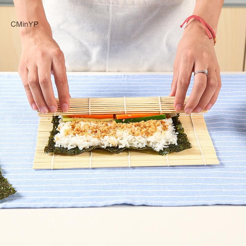 Cminyp Sushi Thảm Tre Bộ Dụng Cụ Làm Cơm Cuộn Khuôn Nhà Bếp DIY Khuôn Con Lăn Mái Chèo Cơm Vinh Quang