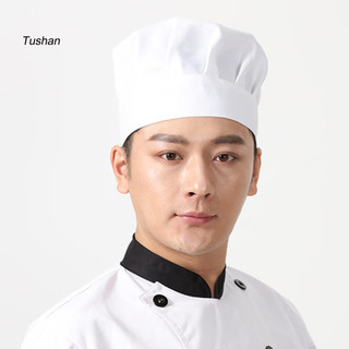 [Ts] Thiết Kế Xếp Ly Mũ Đầu Bếp Mũ Unisex Mũ Bếp Nhà Hàng Khách Sạn Nấu Phục Vụ Bàn Làm Việc Mũ Nấm Màu Trơn Xếp Ly Thiết Kế Bán Chạy Nhất