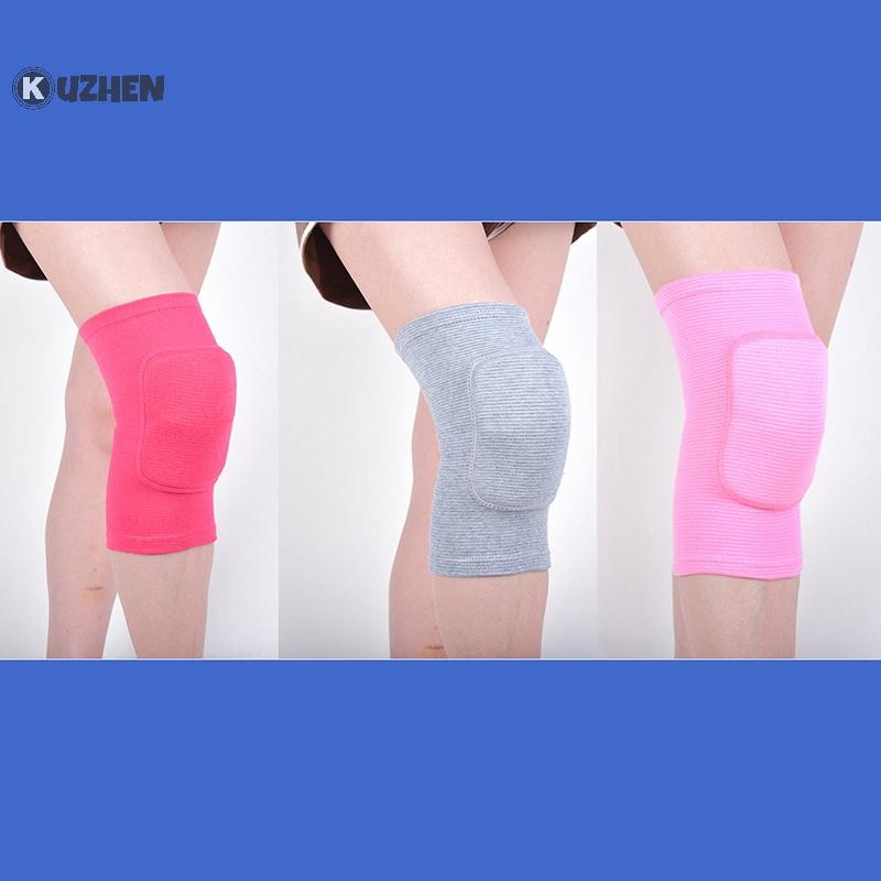 Kuzhen Thể Thao Nén Miếng Lót Đầu Gối Co Giãn Bảo Vệ Đầu Gối Dày Bọt Biển Nẹp Đầu Gối Hỗ Trợ Nhảy Múa Tập Luyện Tập Yoga HOT