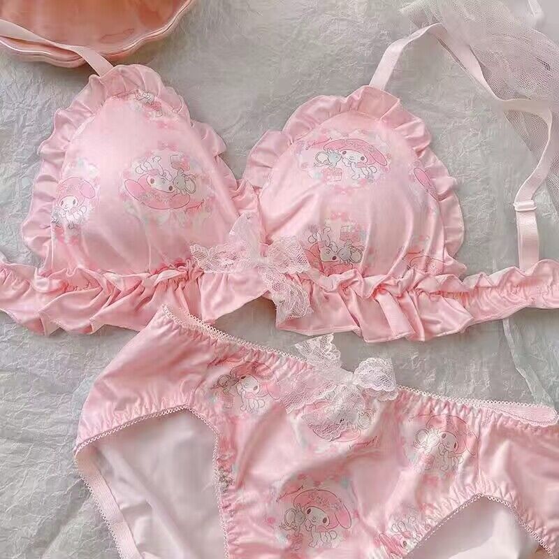 Bộ Đồ Lót Không Gọng Kiểu Nhật Bản Thiết Kế Dễ Thương Cho Nữ