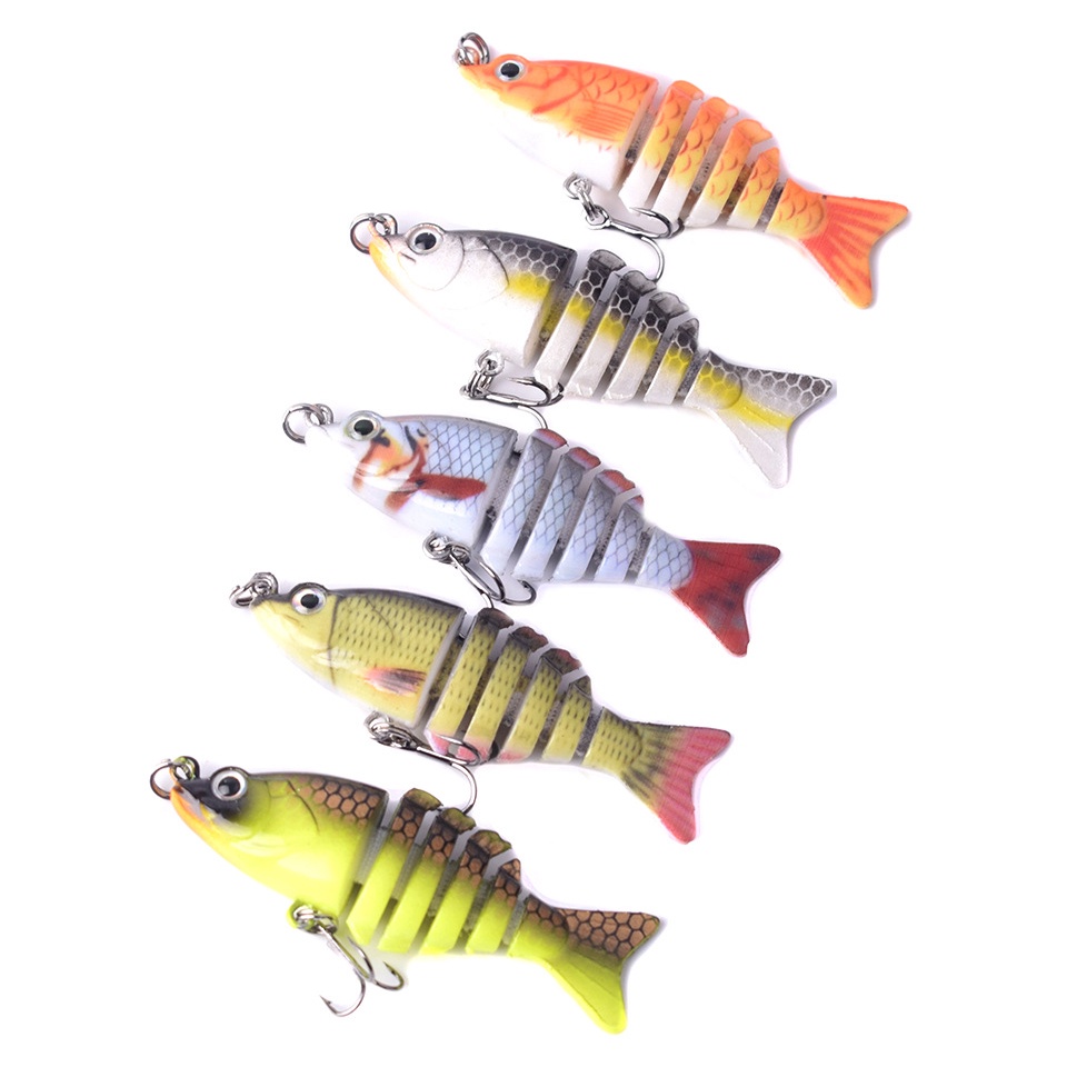 6cm 4.7g Mini Mồi Câu Cá Swimbait Nhiều Phân Đoạn Khớp Đánh chìm Crankbait Lặn Mồi umpan Pancing Gewang Bass Killer Bionic Giả Cá Giải Quyết