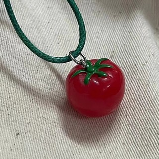 Vòng cổ mặt dây chuyền cà chua dễ thương Jay Thời trang ngọt ngào Vòng cổ chuỗi cà chua Trang sức hoàn hảo