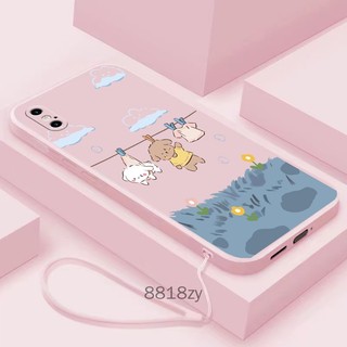 ốp lưng iphone x xs xr xs max Ốp Điện Thoại tpu silicone Mềm Chống Rơi Vỡ In Hình Dễ Thương Kèm Dây Đeo Cho iphone x xs xr xs max