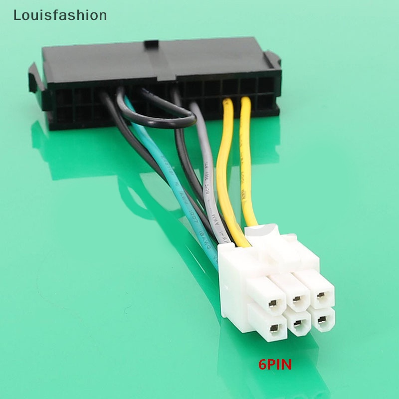 Cáp chuyển đổi nguồn Louisfashion 24Pin Nữ sang 6P Nam cho 6 PIN 3060 7050 Mainboard YTH